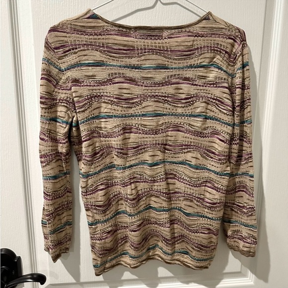 Alfred Dunner Multicolored Striped Knit Top - Picture 2 of 8